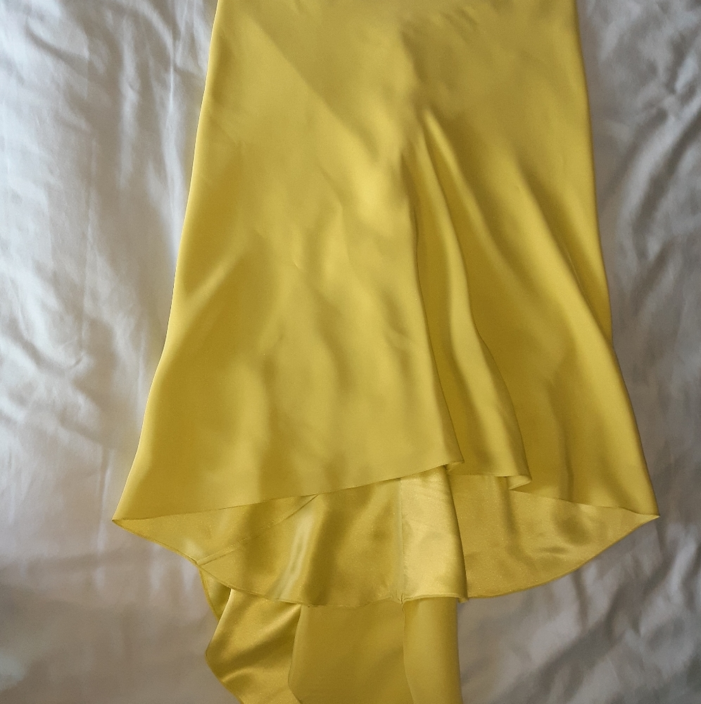 Jason Wu 
Ruffle back Chartreuse Skirt Size 10 - Picture 4 of 7